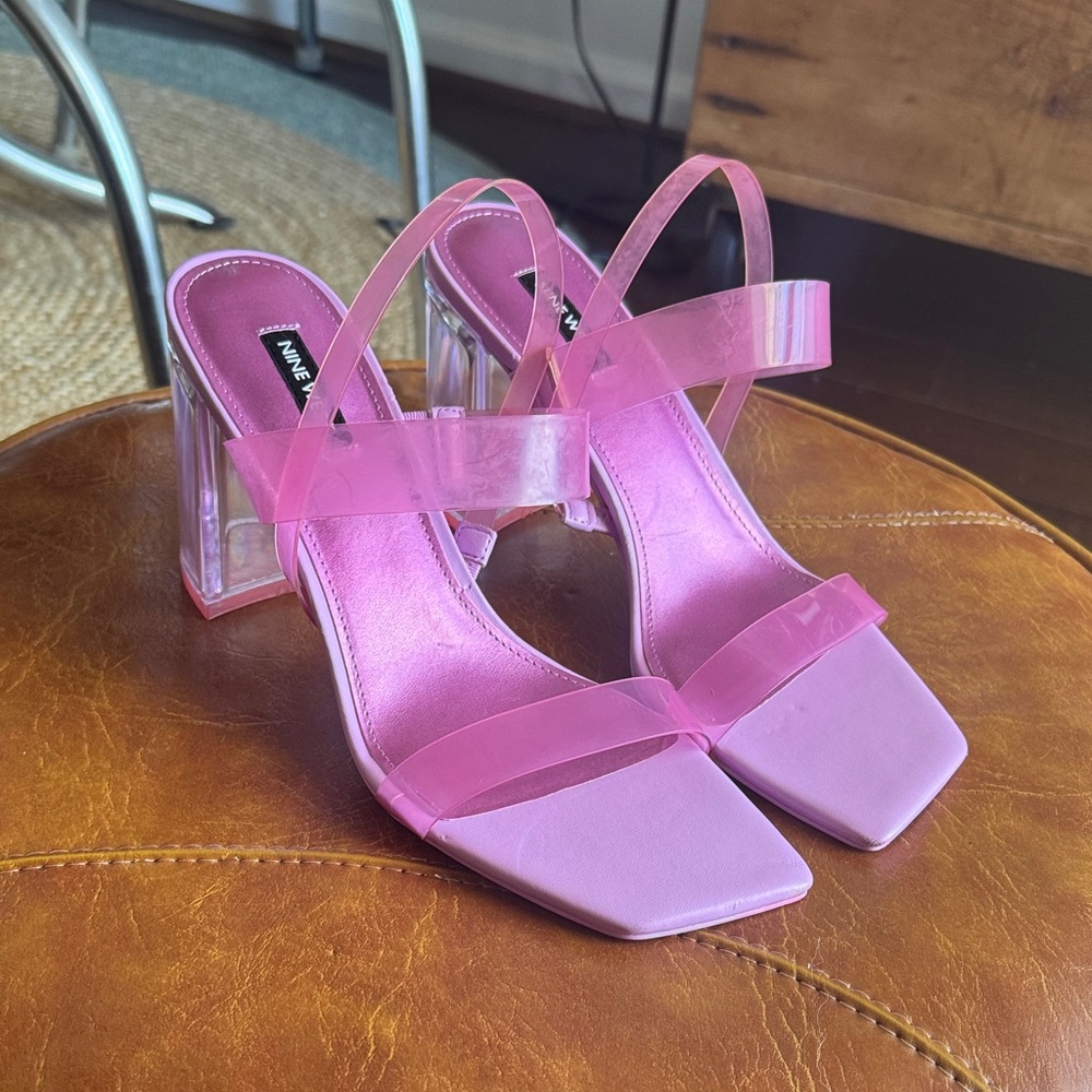 Nine West Pink Strappy Heels